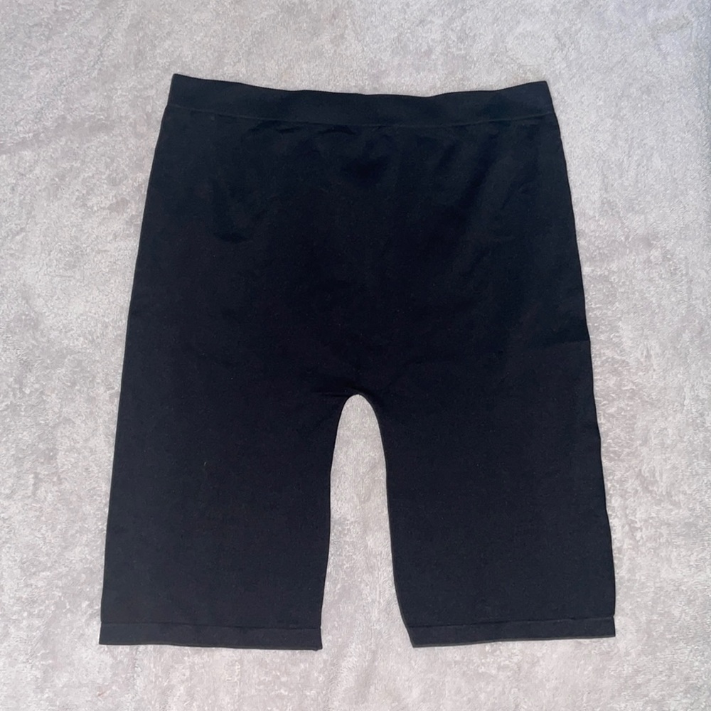 Black stretchy, maternity biker shorts